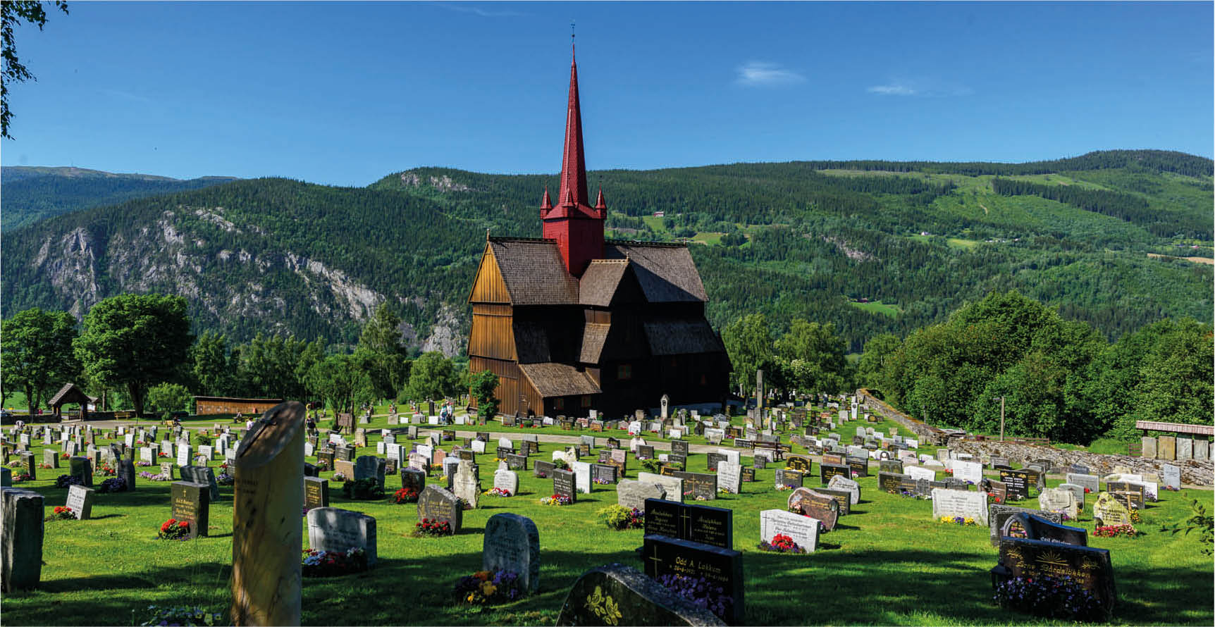 Ringebu Stave church in Gudbrandsdalen valley